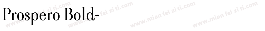 Prospero Bold字体转换